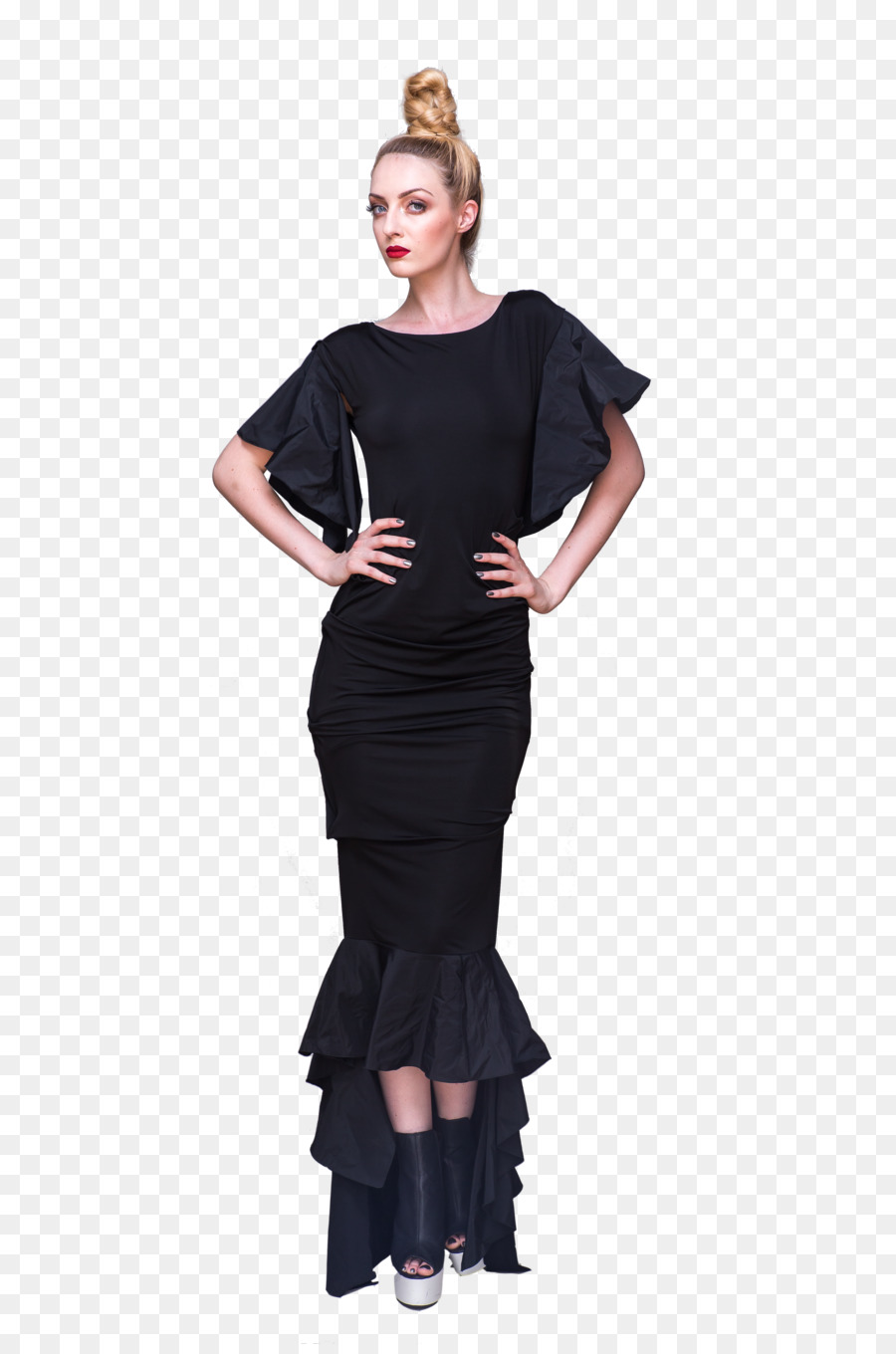 Xenia thiết Kế Chút, váy đen NHÓM phía TRƯỚC D. O. O Vai - Ăn