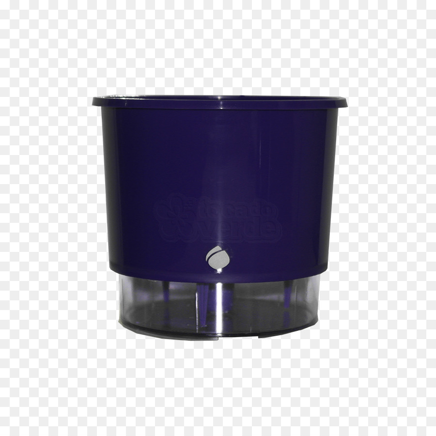 Kunststoff Vase Lila Zylinder Holz - Vase
