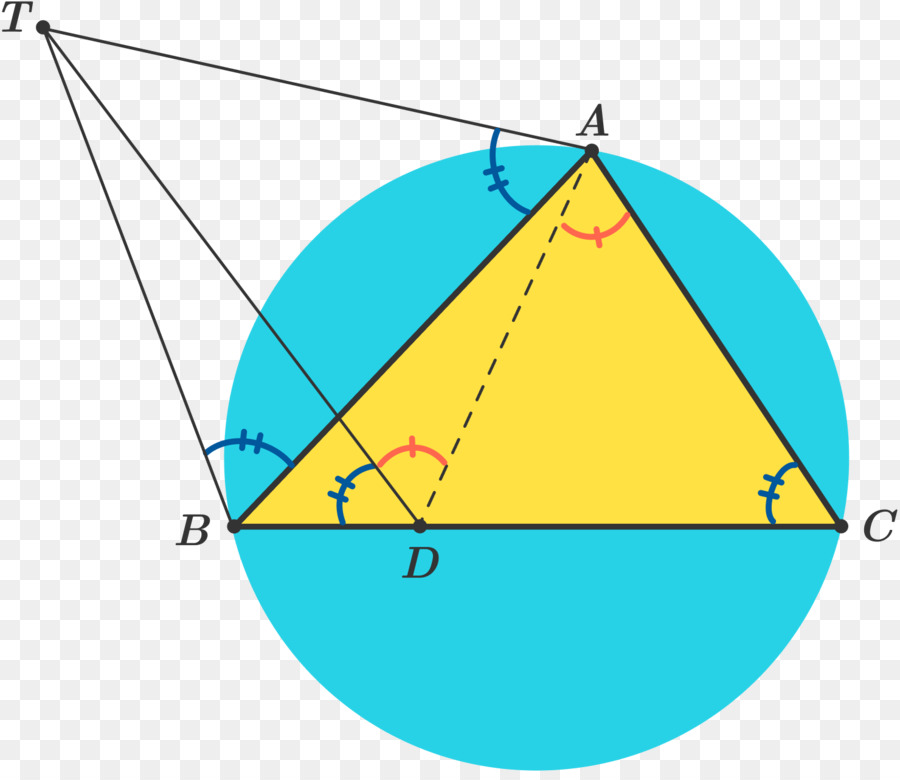 Dreieck-Punkt-Tangente-Sekante-theorem - Dreieck