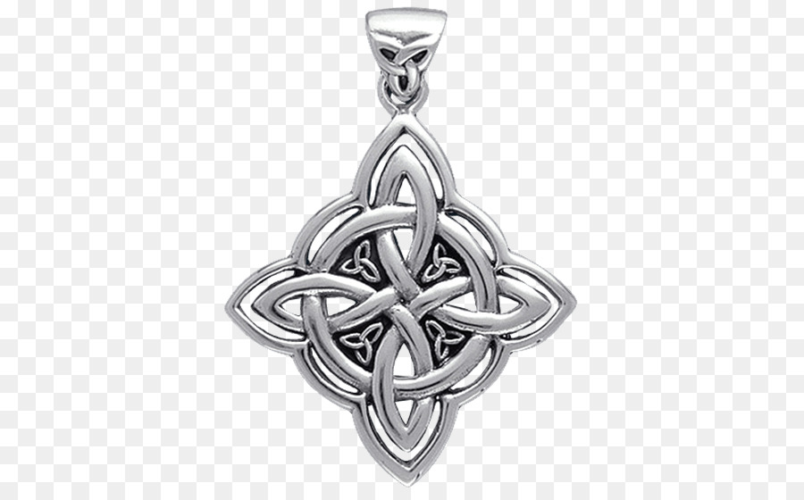 Triquetra Medaillon Charms & Anhänger-Halskette keltischer Knoten - Halskette
