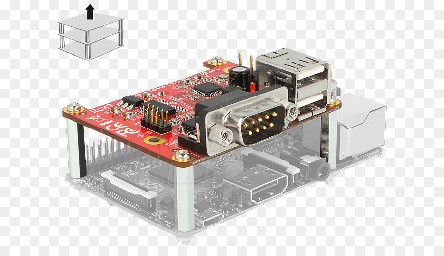 Microcontrollore Micro-USB del Raspberry Pi RS-232 - USB