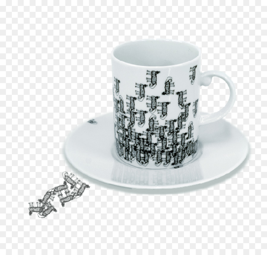 Kaffee Tasse Untertasse Porzellan Becher - Becher