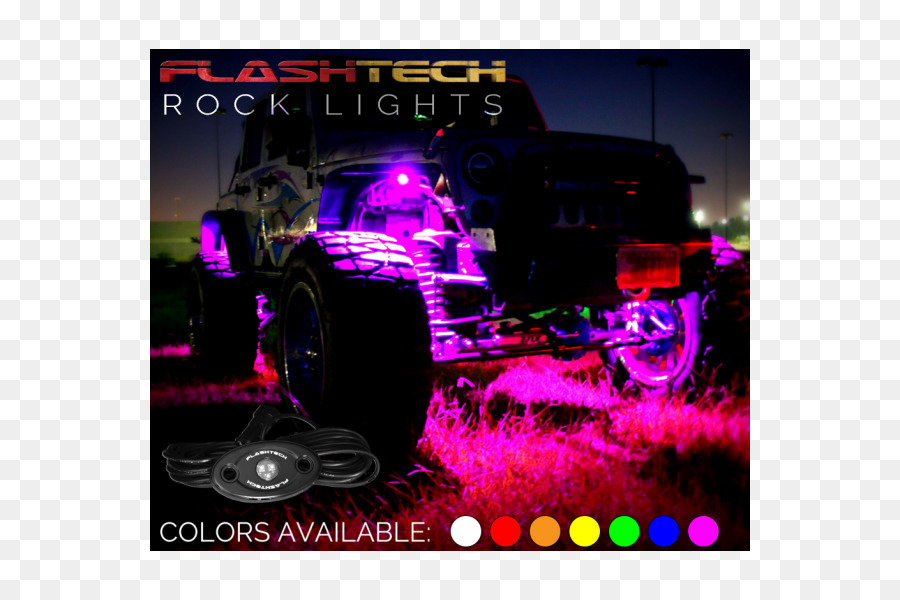 Ánh sáng Neon Xe Jeep, màu - ánh sáng
