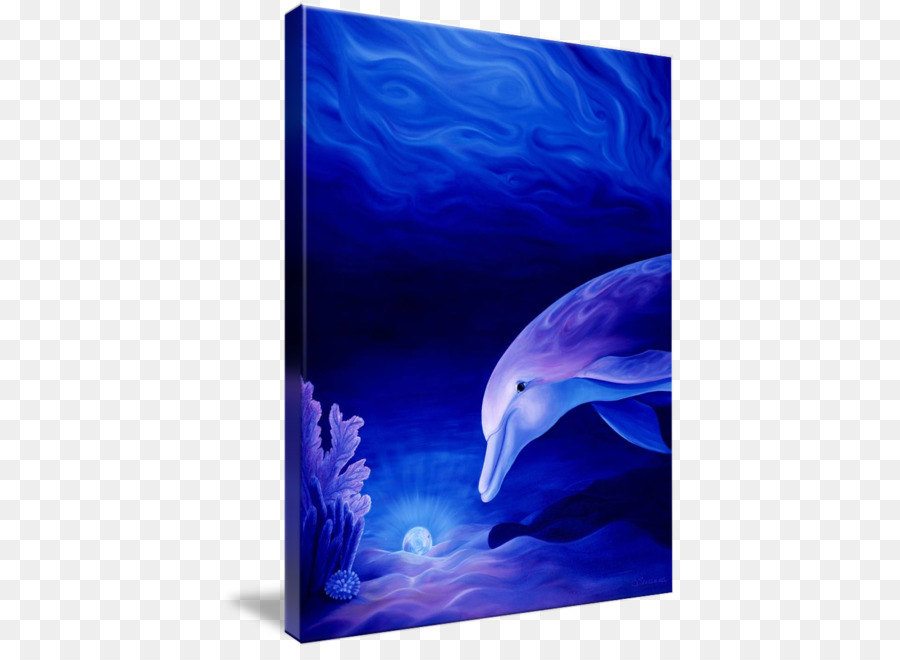 Chung cá heo Dầu bộ Sưu tập tranh bọc - Màu Nước Dolphin