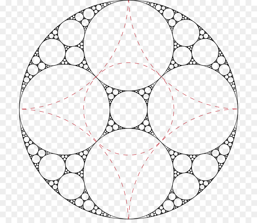 Apollinea guarnizione Frattale Cerchio Ciclo di trasformazione Matematica - cerchio