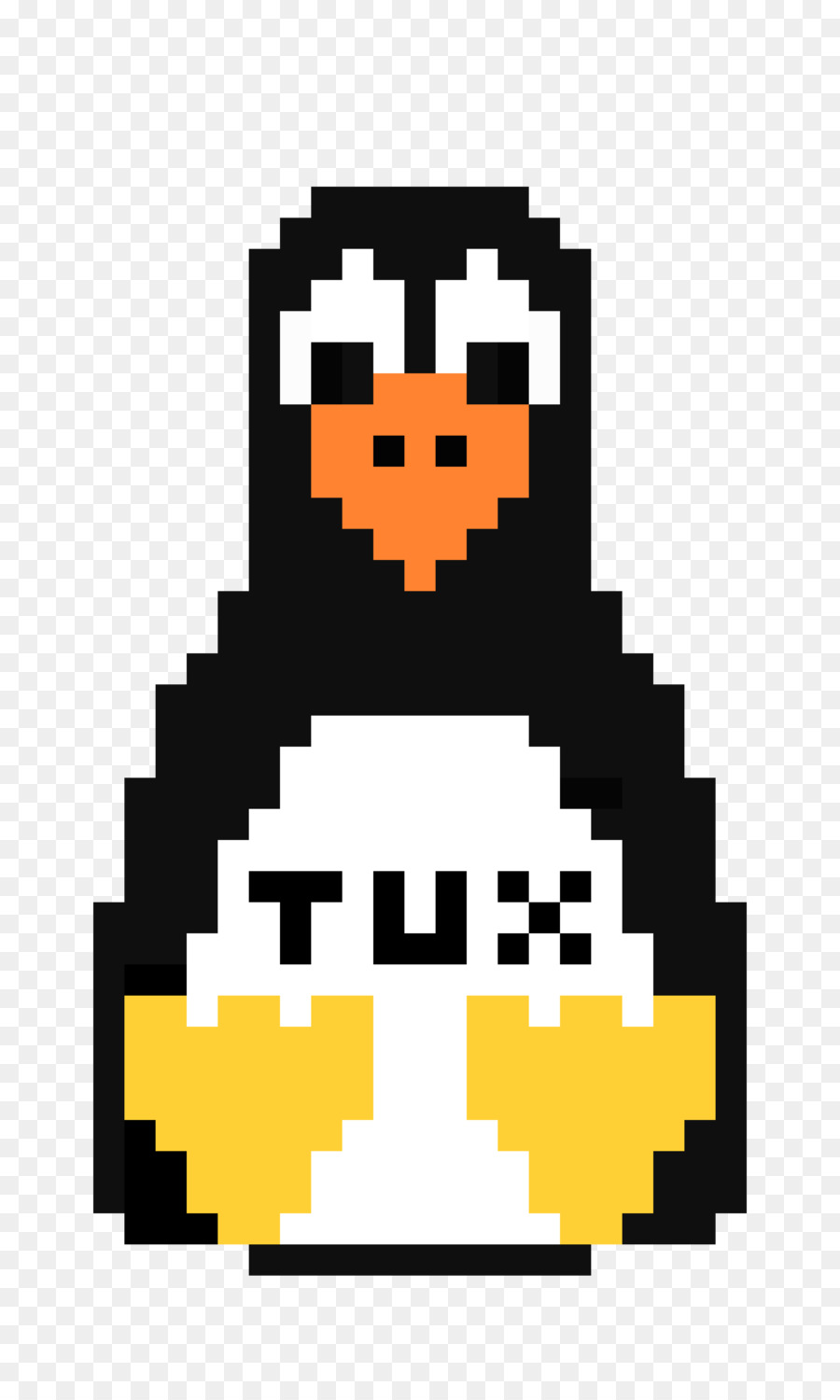 Pinguino Tux di Linux e Unix: Visual QuickStart Guide Pixel art - Pinguino