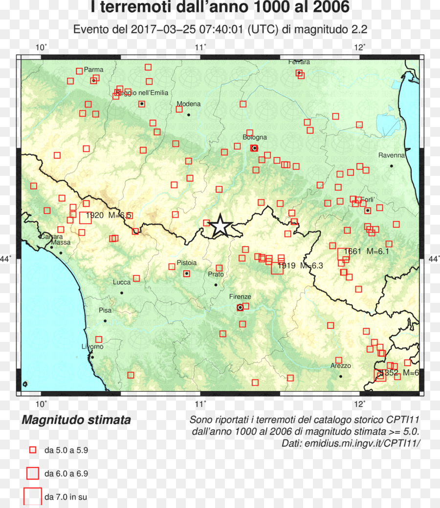 Pago Veiano Earthquake Magnitudo Richter magnitude scale Bagno di Romagna - emiliano