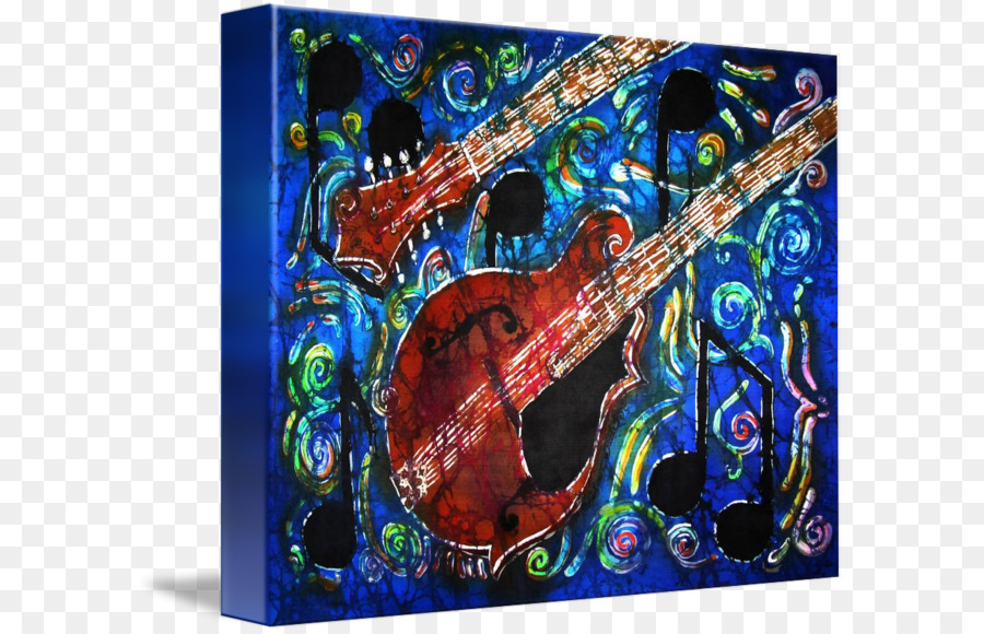 Moderne Kunst Mandoline Gruß & Grußkarten - Batikrahmen