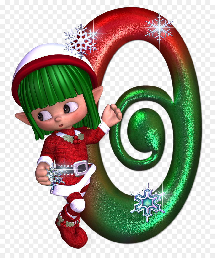 Ornamento di natale elfo di Natale Alfabeto di Natale ABC - natale
