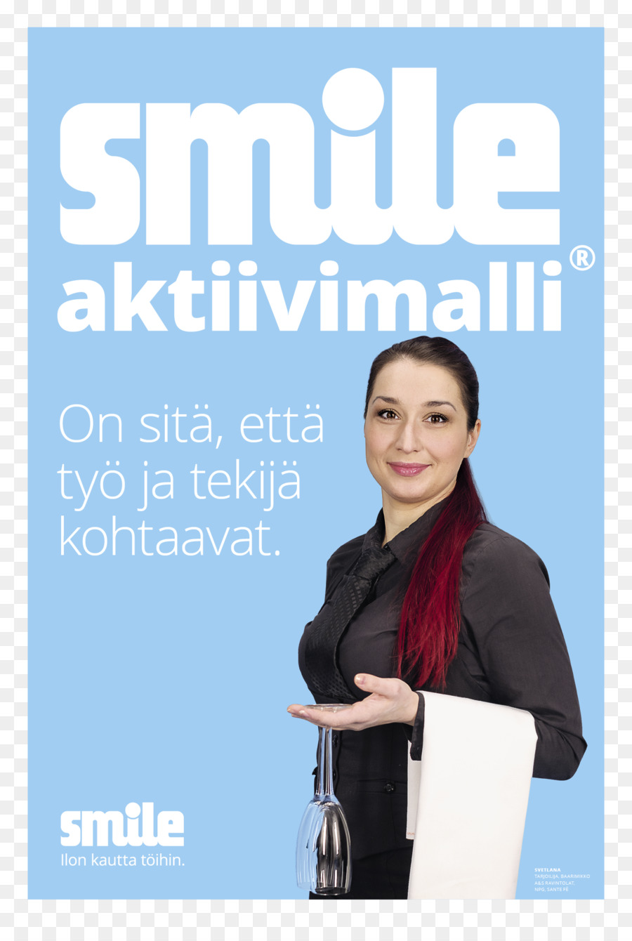 Active Modell In Das Lächeln Einer Person Kauft Services Ltd Werbung Poster Public Relations - Freude