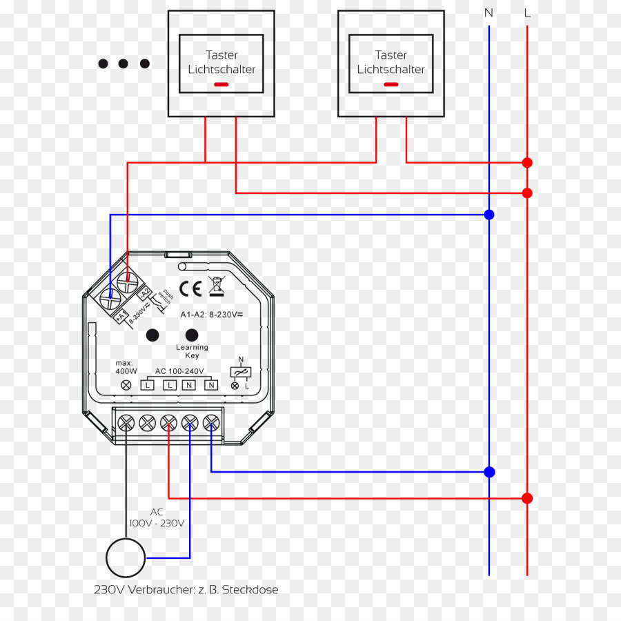Schema del circuito Elettrico Interruttori Dimmer circuito Elettronico - Alta tensione