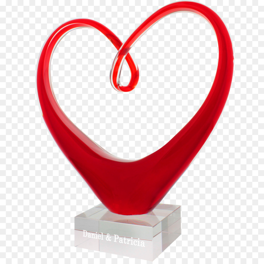 Herz-Skulptur-Geschenk-Rot-Statue - Herz