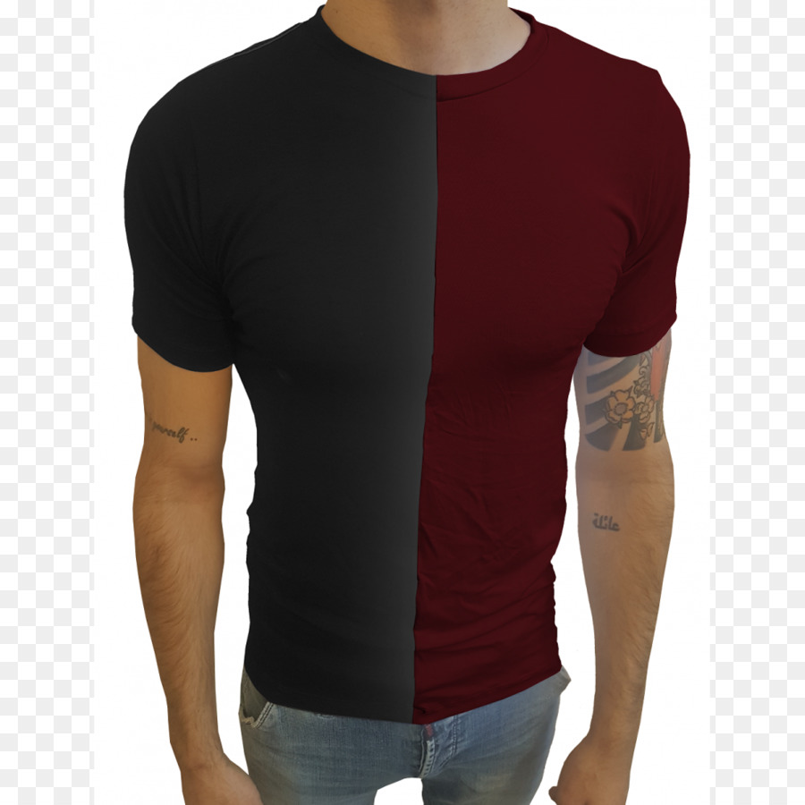 T shirt Schulter Maroon - T Shirt