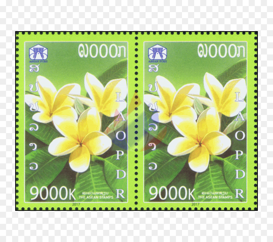 Singapur, Laos, Burma, Indonesien Briefmarken - Plumeria rubra