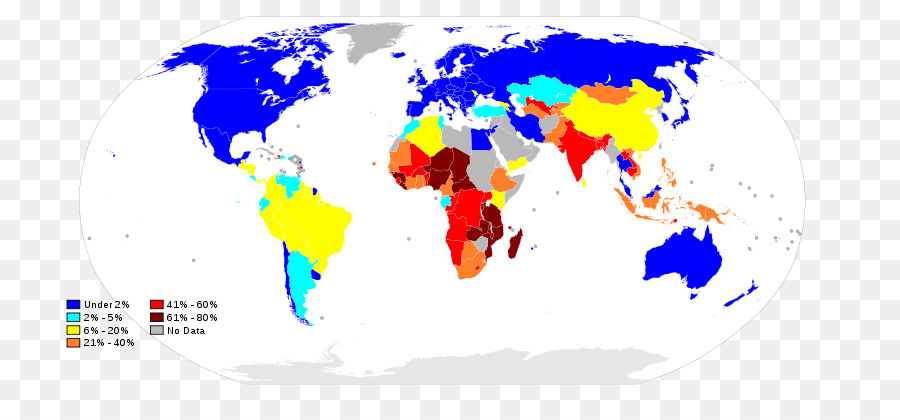 Mappa del mondo di Povertà Globo - mappa del mondo