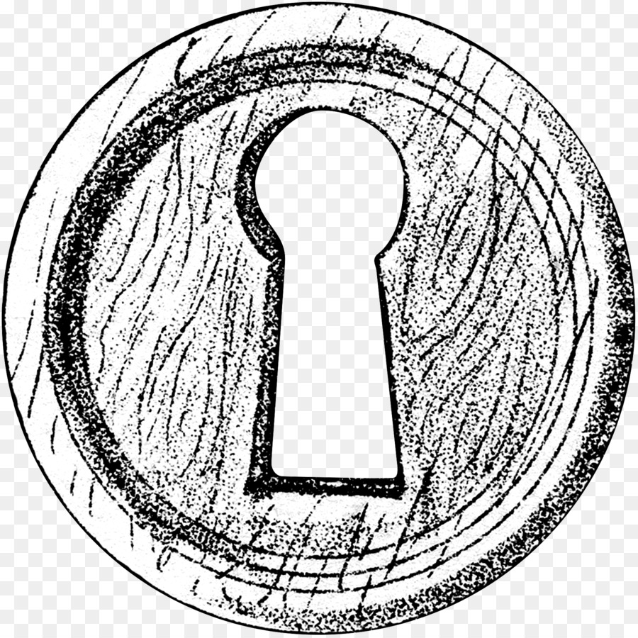 Line-art Zeichnung Nummer Erholung - Schlüssel Loch