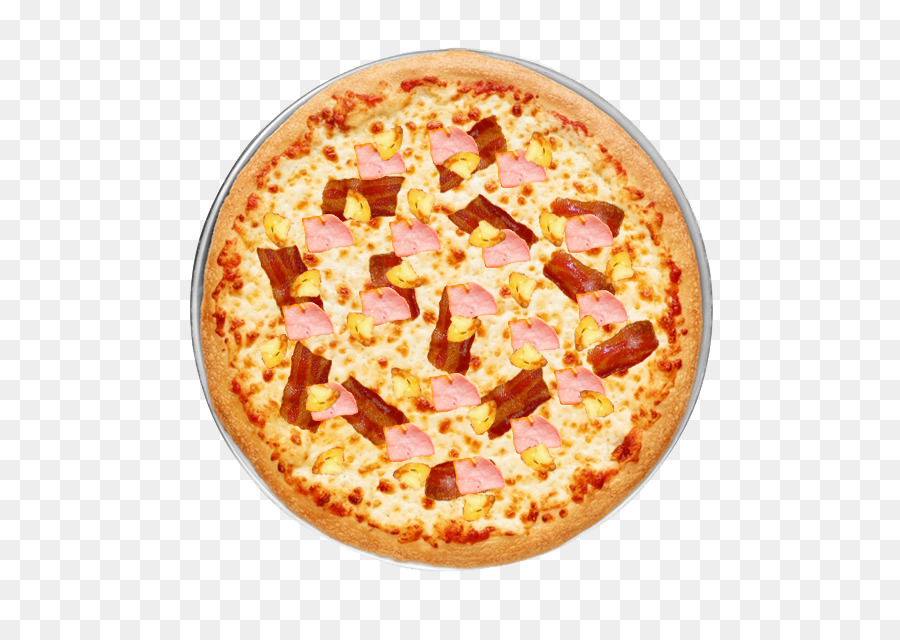 California-style pizza Sicilian pizza Bacon Fast-food - Speck