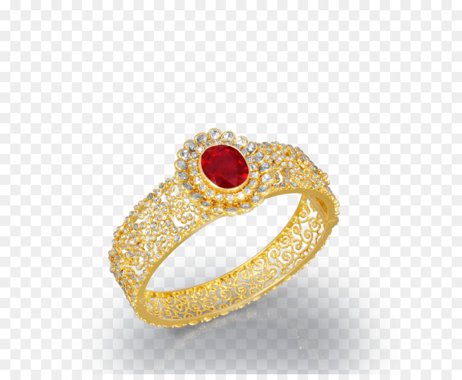 Rubino anello di Nozze Bling-bling Diamante - rubino