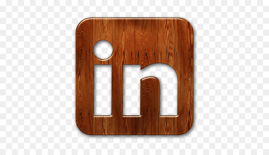 Icone Del Computer LinkedIn Logo Di Legno - Legno