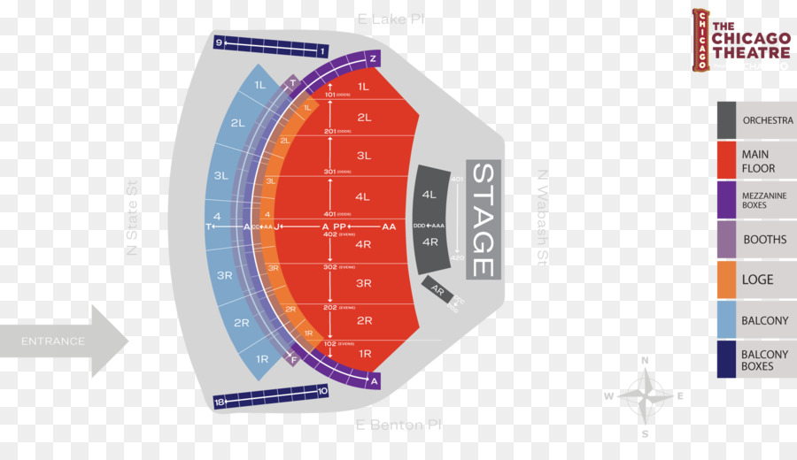 Chicago Theater Detailed Seating Chart