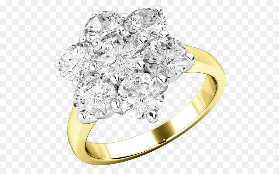 Anello di nozze anello di Fidanzamento con Diamante d'Argento - anello di nozze