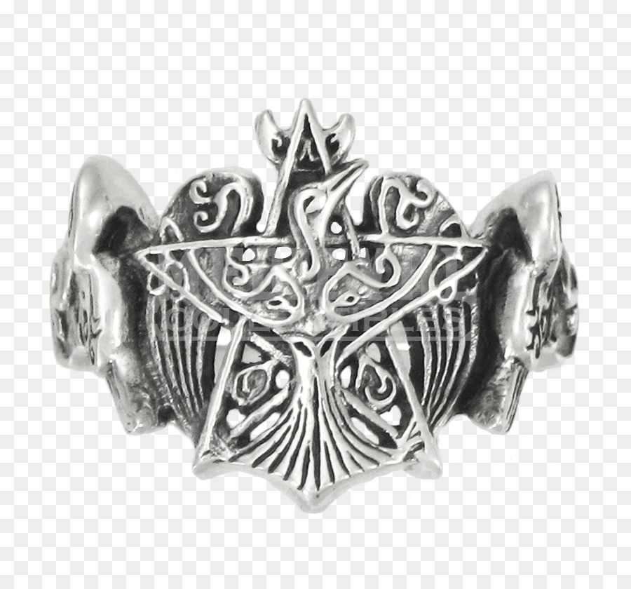 Pentagramma Gioielli d'argento Sterlina Pentacolo - pentagramm anello