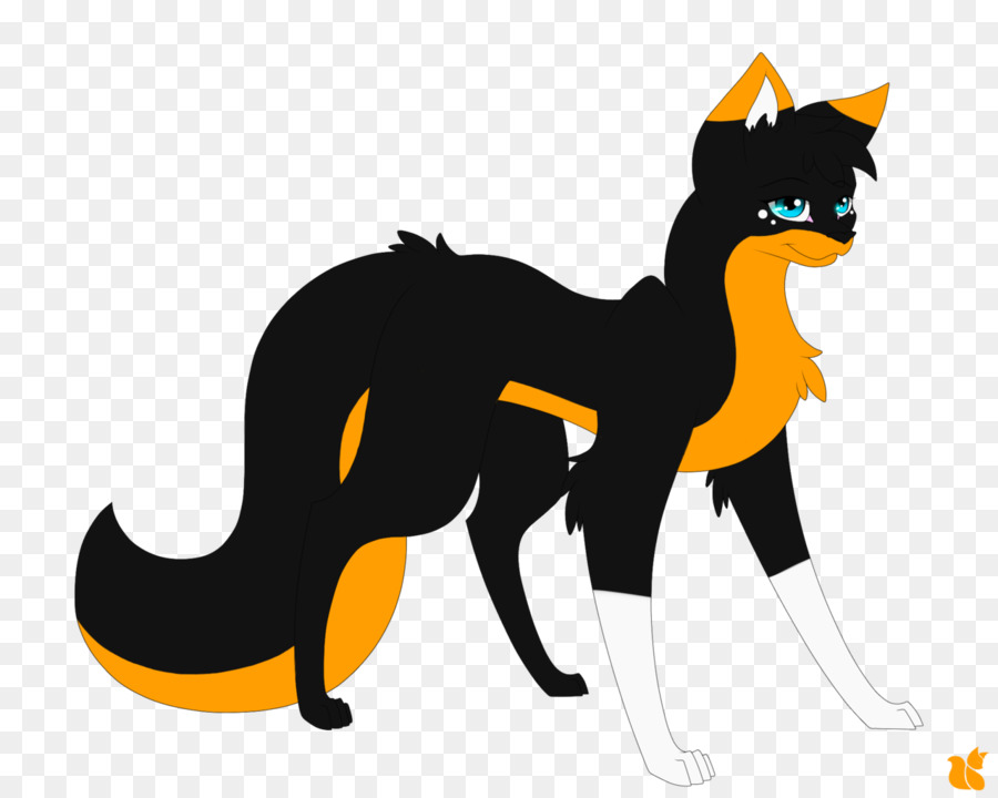 Die schnurrhaare von Kätzchen Inländischen Kurzhaar Katze Black cat - fox zeichnen