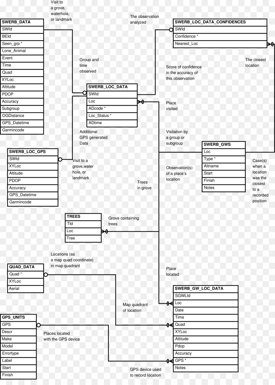 Diagramm Entity–relationship-Modell Tabelle Visualisierung - Tabelle