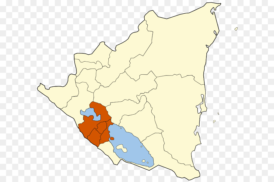 Area metropolitana di Managua e il Dipartimento di Carazo mappa del Mondo - mappa