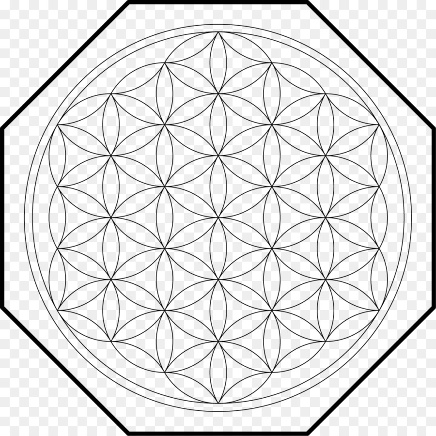 Überlappende Kreise grid, Sacred geometry metatrons Cube - Kreis