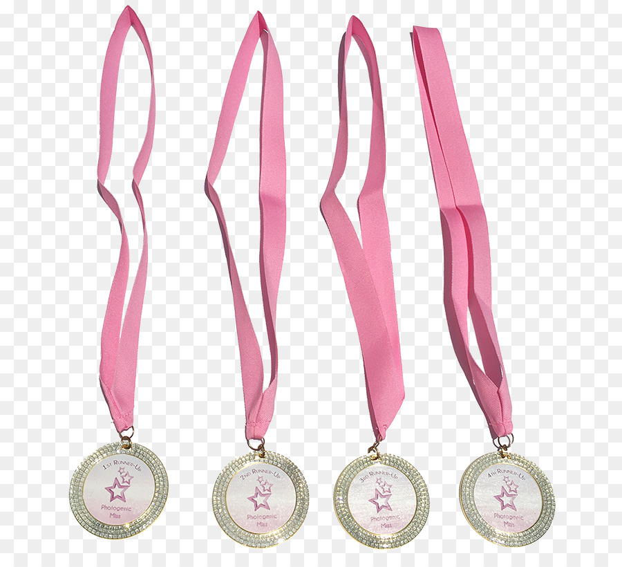 Pink M Körper Schmuck - Zweitplatzierten Medaille
