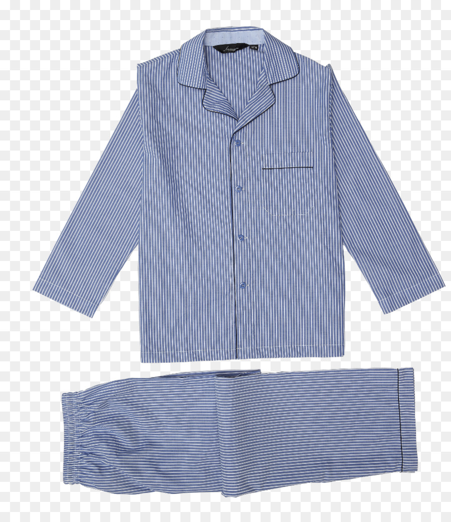 Pigiama camicia Abbigliamento Manica Pigiameria - il design del collo con tubazioni e pulsante