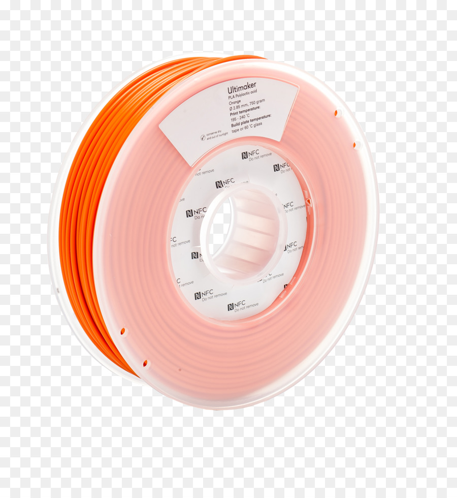 La stampa 3D, filamento di acido Polilattico Ultimaker Acrilonitrile-butadiene-stirene - arancione 3d