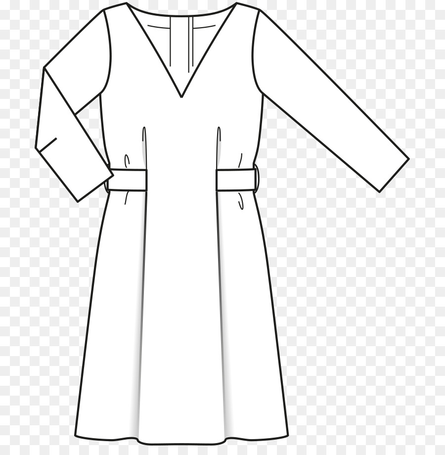 Kleid Kragen Uniform /m/02csf Linie Kunst - Kleid