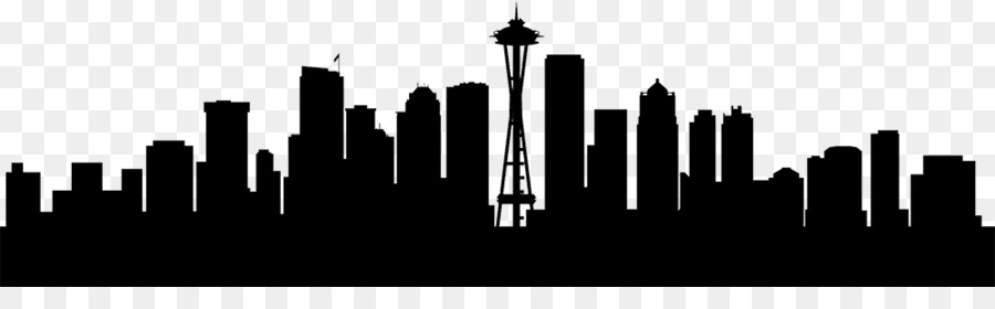 Seattle Wandtattoo Aufkleber Skyline - skyline von seattle