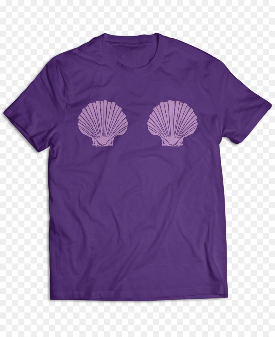 Langarm T shirt mit Langen ärmeln T shirt Kleidung - Meerjungfrau Muscheln