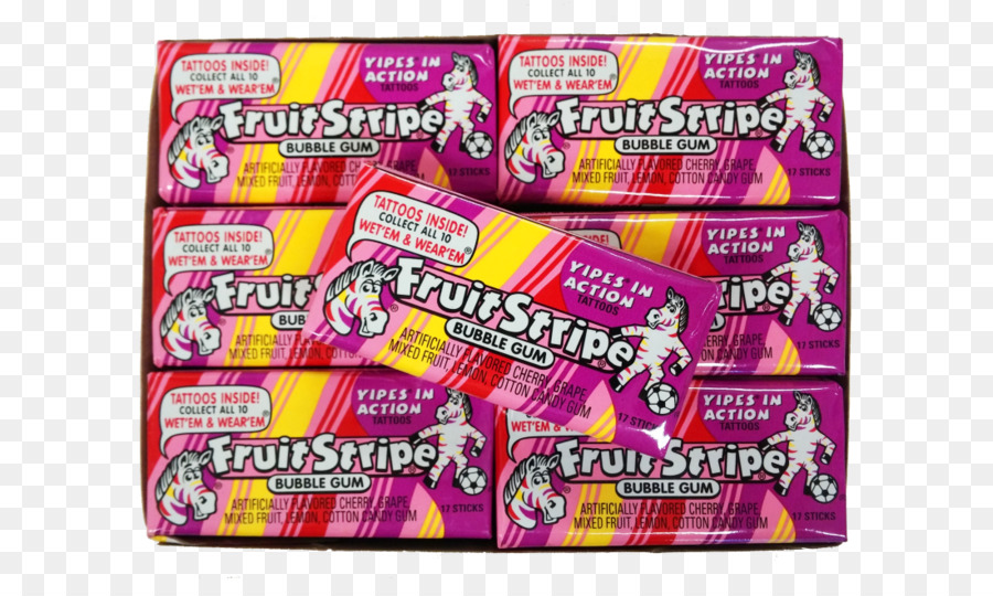 Kaugummi Fruit Stripe Candy Bubble gum Zebra - Kaugummi