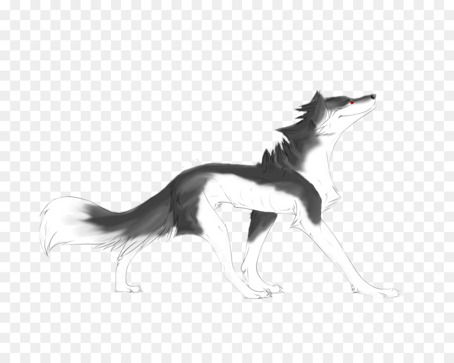 Mustang Dog Zeichnung Säugetier Freikörperkultur - Schwarzer Wolf