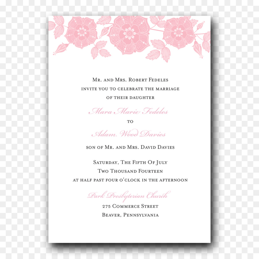 Hochzeits Einladung Rosa M Convite Schriftart - Hochzeit