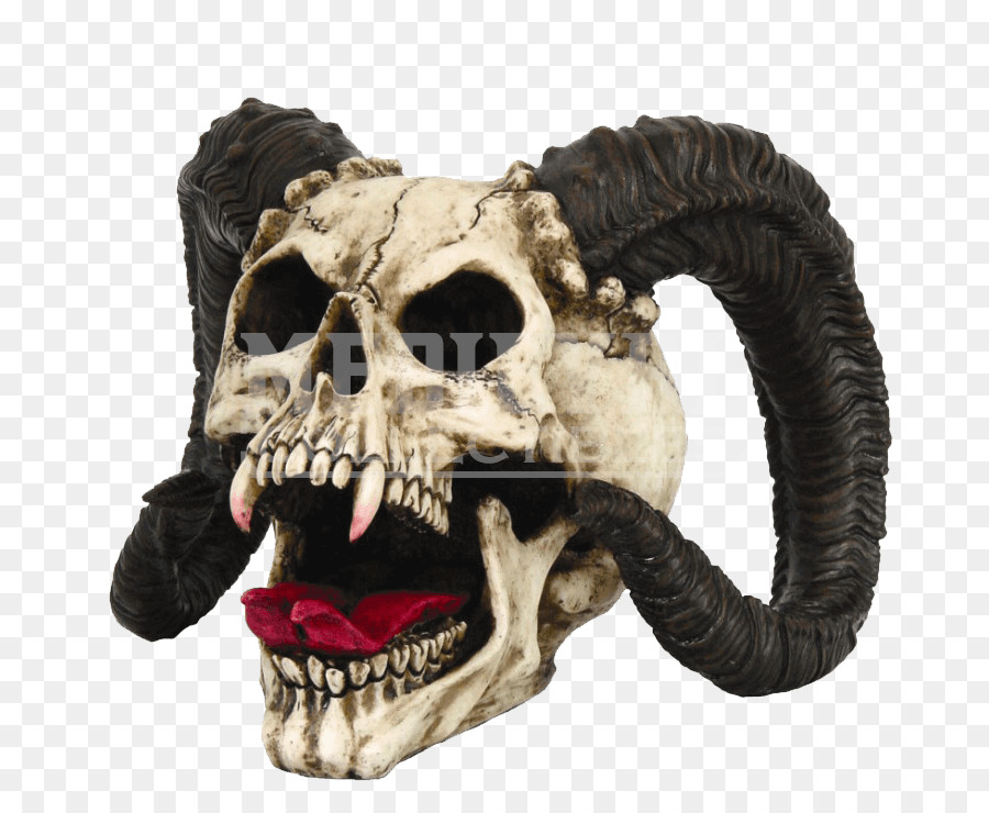 Demone Cranio Statuetta Statua Di Corno - demone