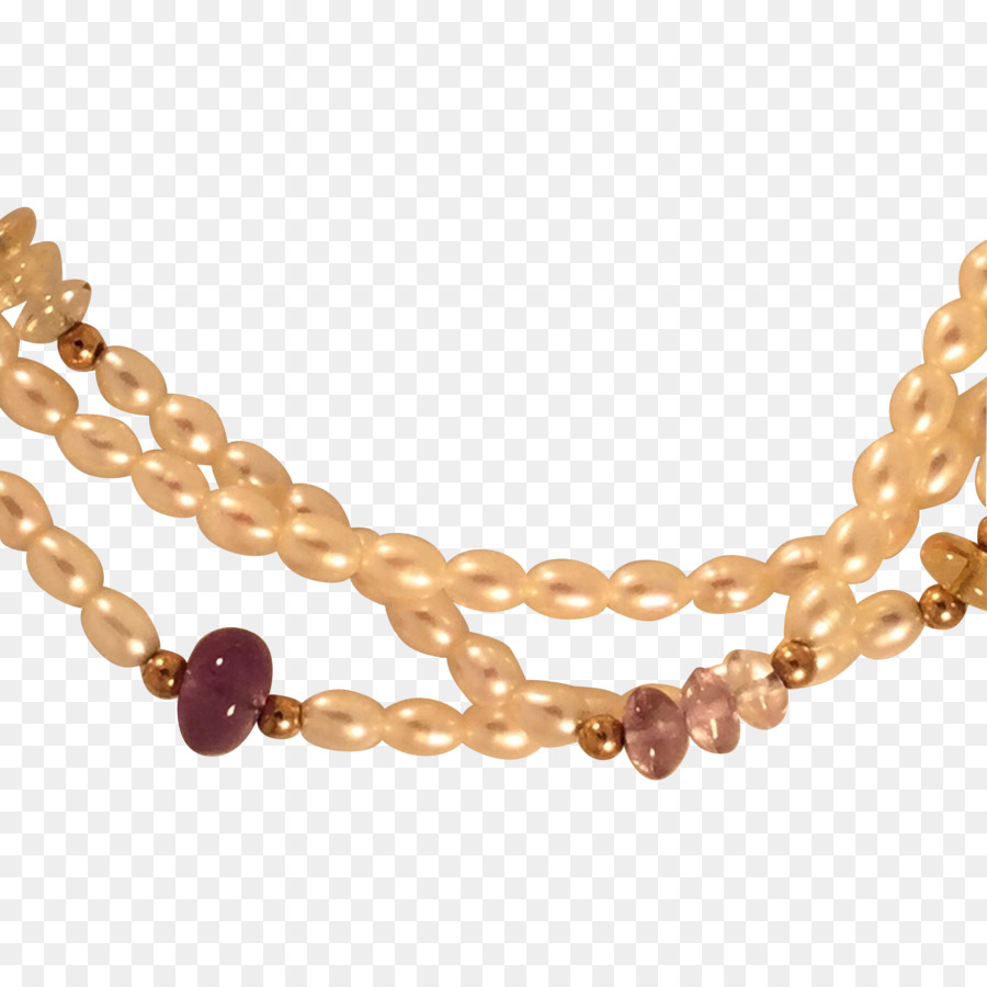 Süßwasserzuchtperlen Halskette Bead Schließe - Halskette