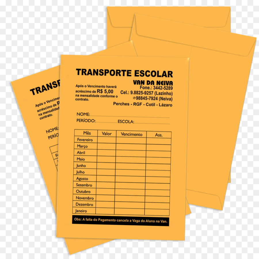 Papier-School-Transport-Umschlag, Visitenkarten - Schule