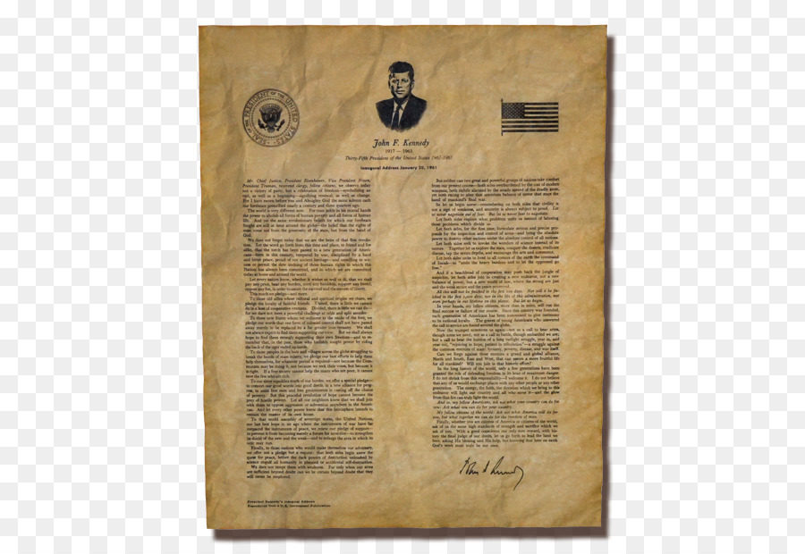 John F. Kennedy 1961 inaugurazione presidenziale di Carta - inaugurazione del nastro
