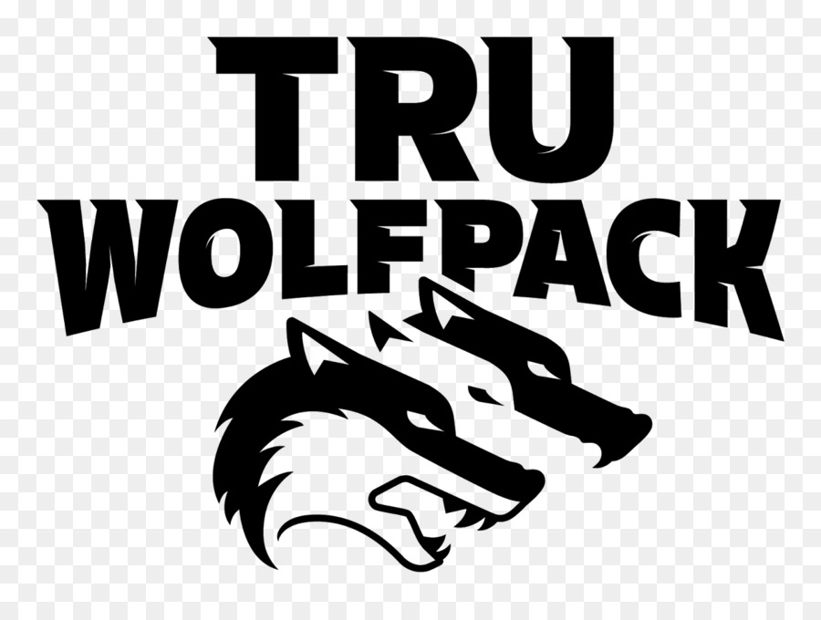 Thompson Rivers University Branco di lupo Grigio Logo - branco di lupi