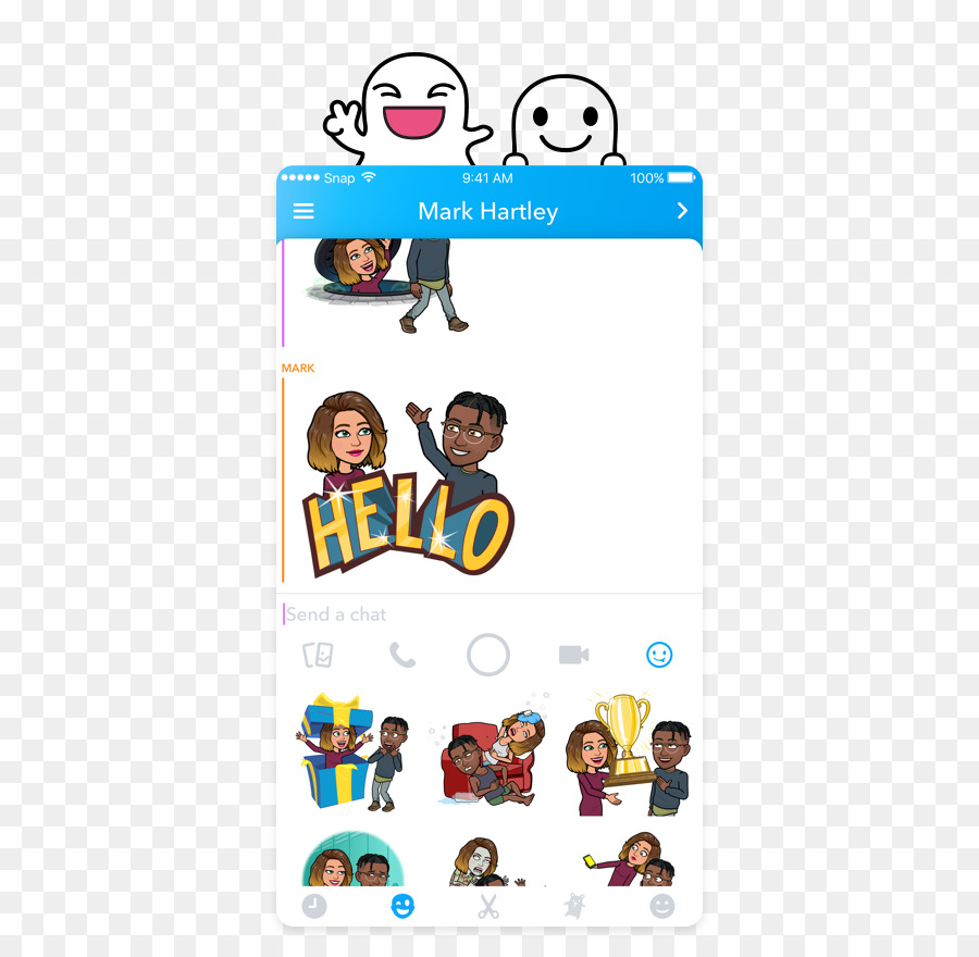 Bitstrips Snapchat Emoji Avatar dei social media - Snapchat
