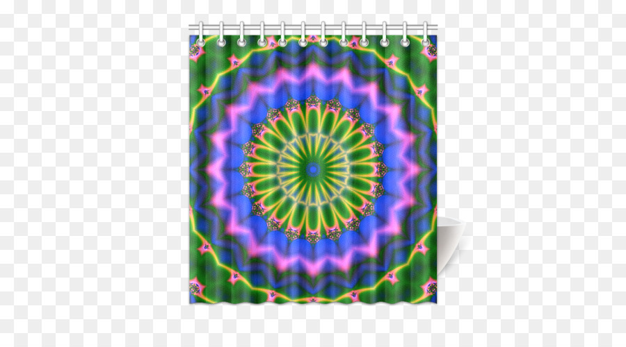 Kaleidoskop Symmetrie Purple Dye-Muster - grün Vorhang