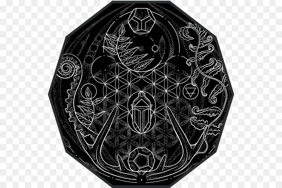 Schwarz Logo-Tinte-Schrift - Die Heilige geometrie