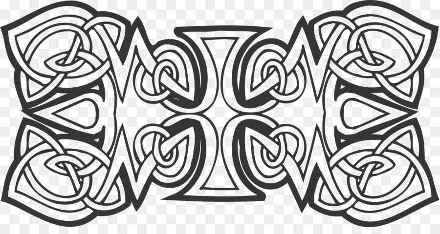 Schwarze und weiße keltische Knoten-Ornament - Design