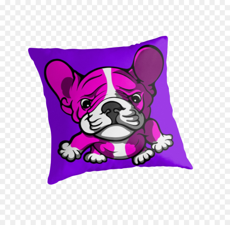 Bulldog francese del Cane di razza Cuscini - cuscino e coperta di cartone animato