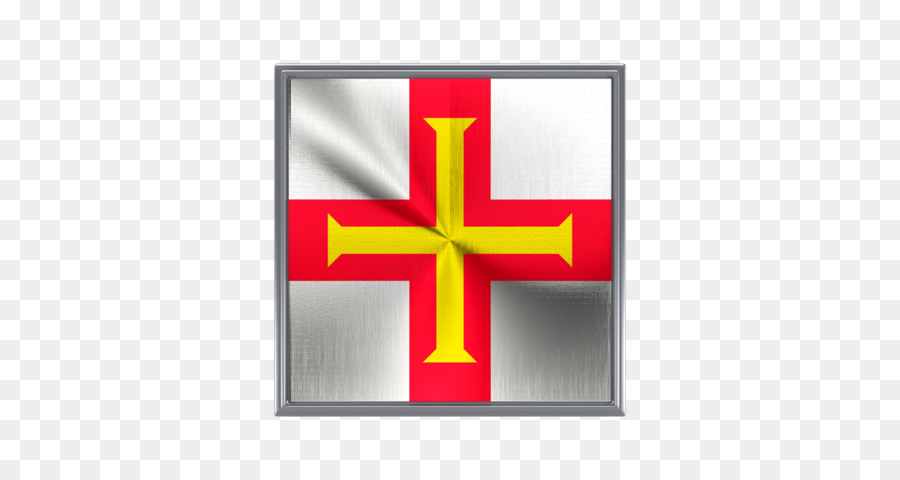 Bandiera di Guernsey Baliato di Guernsey Jersey - Quadrata In Metallo